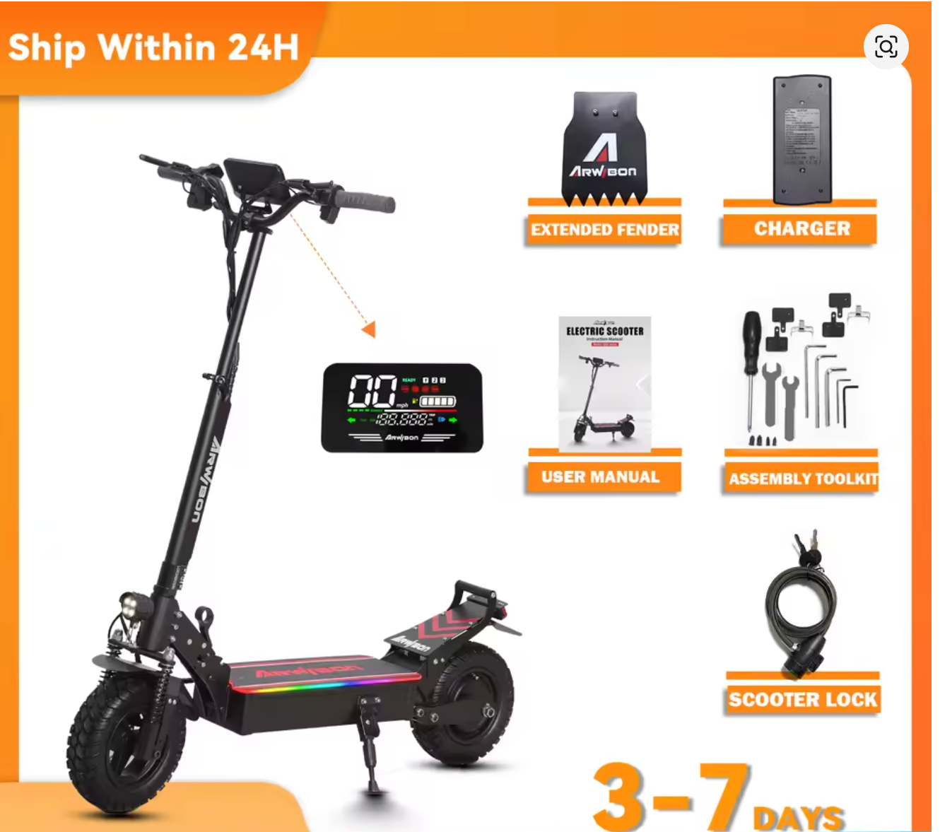 Arwibon Q30 Adult Electric Scooter