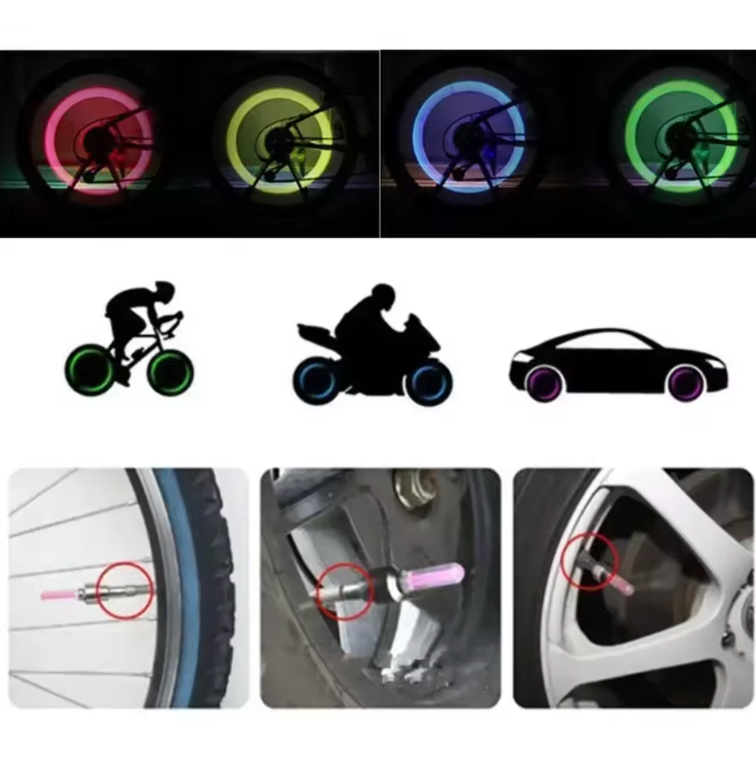 2Pcs Bicycle Lights Motion Sensor